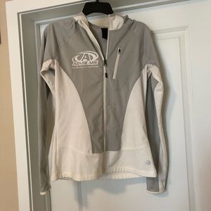 MPG Advocare White and Gray Hooded Jacket